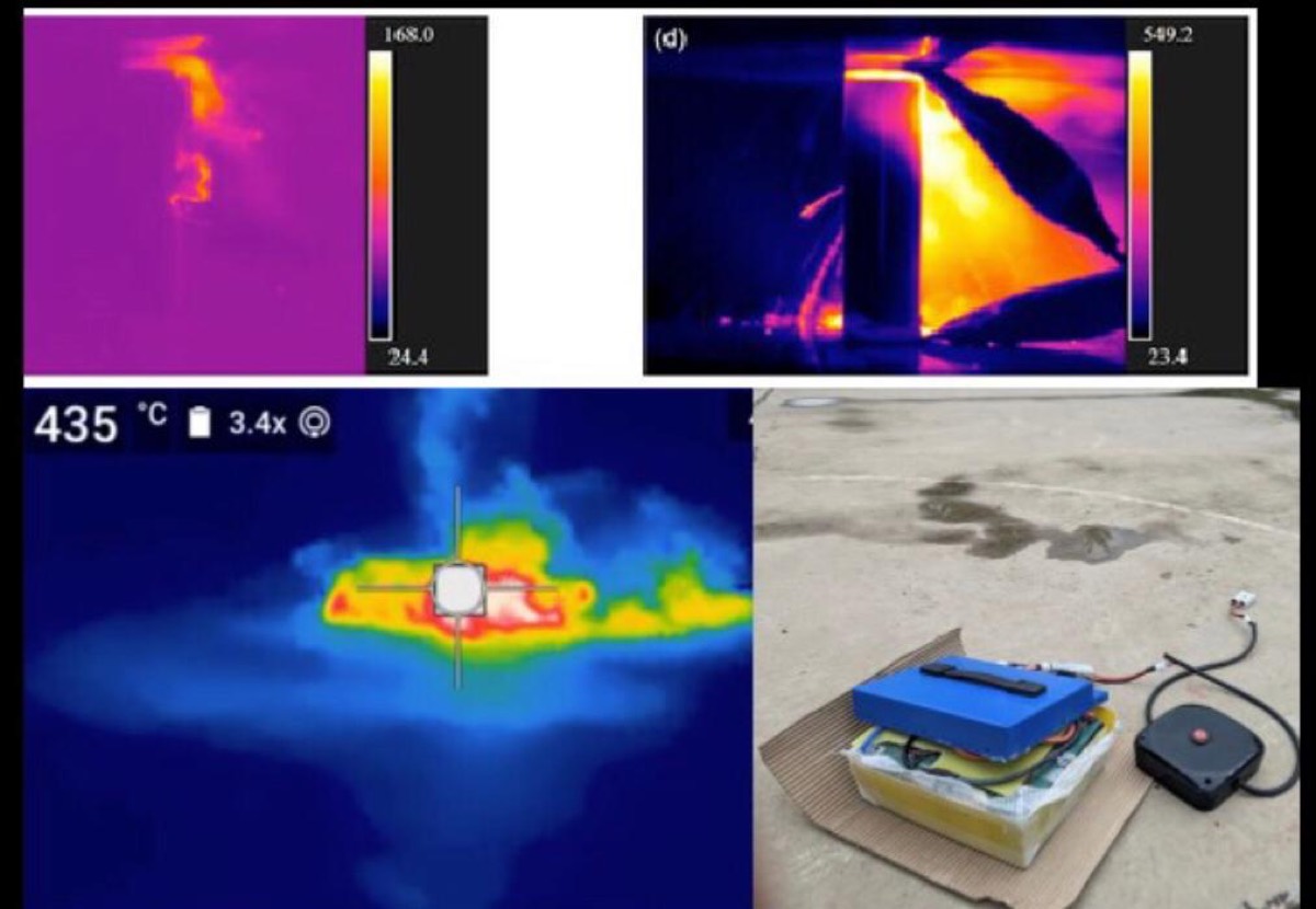 Thermal camera records from controlled battery safety experiments